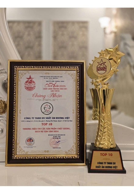 CHỨNG NHẬN - TOP 10 THƯƠNG HIỆU TIN CẬY, SẢN PHẨM CHẤT LƯỢNG, DỊCH VỤ TẬN TÂM 2024 
